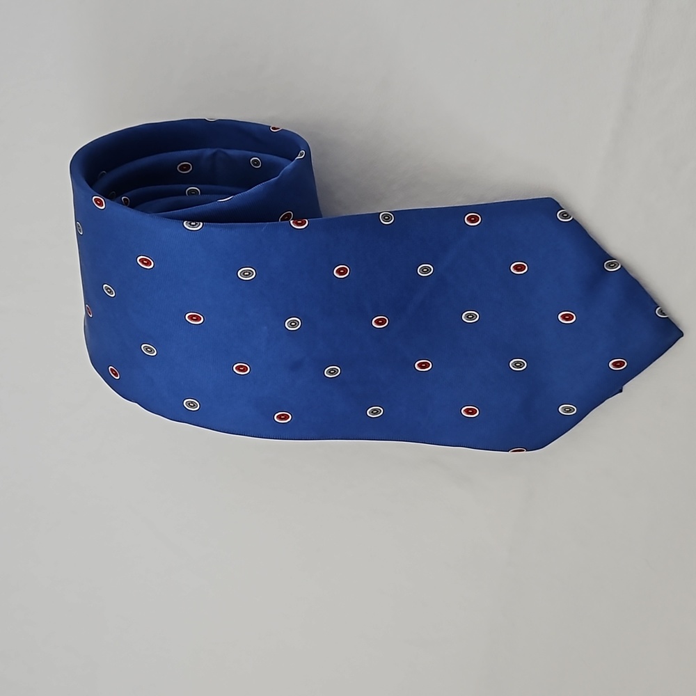 Christan Dior Blue Print Silk Neck Tie